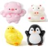 imageJOYIN 4 Pcs Animal Taba Toys Ultra Soft Colorful Fufu Toys Chick Taba Squeeze Toys for Adults Kids