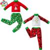 imageJOYIN 4 Pcs Christmas Elf Accessories  Xmas Clothing Ugly Sweaters for Dolls Santa and Snowman Classic Style Pajamas Green and Red Sweaters for Holiday DecorationsClassical