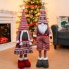 imageJOYIN 40quot Christmas Gnome Standing Couple Decoration Knitting Style with Long Retractable Legs Tomte Nordic Gnomes Christmas Indoor Decor Xmas DecorHome DecorationsPattern