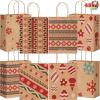 imageJOYIN 48 PCS Christmas Kraft Gift Bags 7quot x 9quot x 35quot for Gifts Party Supplies Decor Xmas Goody Treat Candy Bags for Holiday Wedding Gift Decor Classrooms and Party Favors Presents Wrapping