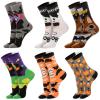 imageJOYIN 6 Pcs Halloween Fuzzy Fall SocksFashion Printed SocksNovelty Pumpkin Sock Warm Soft Spooky Sock for Unisex for Halloween Present Cosplay Costume Theme Parties Stage Performances