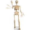 imageJOYIN 60quot Halloween Animatronics Skeleton Decor with LightUp Eyes Creepy Sound Movable Head and Arms Life Size Animated Decorations Haunted House Props for Outdoor Indoor Yard Patio Lawn