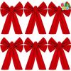 imageJOYIN 6PCS Christmas Red Velvet Bows 13quot Long by 9quot Wide Christmas Ornaments for Tree Decorative Big Bows for Indoor Holiday Decorations Outdoor Decor Xmas Wreaths Ornaments