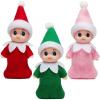 imageJOYIN Christmas 3PCS Tiny Elf Doll Christmas with 1 red1 Green and 1 Pink elf DollHoliday Decoration Accessories Tiny Gift for Girls Boys Kids AdultsSkirt