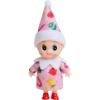 imageJOYIN Christmas Elf Plush Doll Pink Tiny Soft Plush Christmas Elf Doll with Pattern for Holiday Decorations DressUp PartyFloral