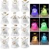imageJOYIN Christmas Set of 12Pcs Spun Angel Ornament Clear Angel Hanging Ornaments with LED Lights for Christmas Tree Decorations Xmas Party Favor