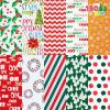 imageJOYIN Holiday Tissue Paper Assortment Ten Colors 150Piece Set Christmas Design Solid Holiday Holographic and Printed Gift Tissue Paper Assortment 20quot x 20quot inches