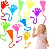 imageJOYIN Large 24Pcs Sticky Hands Party Favors Party Table Favors Set for Kids Holiday Traditions Classroom Treasure Box Carnival Prizes Bulk Pinata Stuff Glitter Toys Halloween goodie bagssticky hands and feet