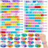 imageJOYIN Pop Fidget Toys pops Bulk 50 Pack Party Favors for Kids 48812 Year Fidget Bracelets Sensory Toys for Birthday Carnival Halloween Christmas Prizes Gifts Goodie Bags Stuffers for Kids