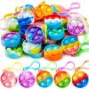 imageJOYIN Round Pop Fidget Keychain 90 Pack Pop Fidget Toys Bulk Party Favors for Kids 48812 Years Halloween Goodie Bags Stuffers Back to School Gifts for Students Classroom Prizes Sensory ToysRound