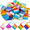 imageJOYIN Square Pop Fidget Keychain 30 Pack Pop Fidget Toys Bulk Party Favors for Kids 48812 Years Halloween Goodie Bags Stuffers Back to School Gifts for Students Classroom Prizes Sensory ToysSquare