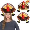 imageSpooktacular Creations 2 PCS Thanksgiving Turkey Hats Silly Cap for Thanksgiving Night Event Dressup Party Role Play Carnival Cosplay Costume Accessories Halloween Christmas Turkey Funny Hat