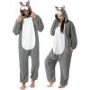 imageSpooktacular Creations Halloween Dalmatian Dragon Triceratop Unisex Pajama Adult Animal Costume Halloween Costume PartyGrey Bulldog