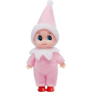 imageJOYIN 1 Pack Christmas Purple Tiny Elf Soft Plush Toy for Adults Kids Accessories Party Favors Xmas Party Supplies Christmas Decor Xmas GiftPink