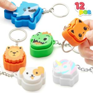 imageJOYIN 12 Pcs Sports Balls Fidget Clicker Toys 3D Printed Sensory Clicker Keychain Fidget Toys for Relief Stress Autism Hyperactivity Kids Adults Birthday Gifts Goodie Bags StuffersAnimals