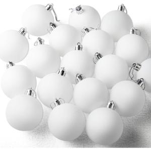 imageJOYIN 18 Pcs Christmas Ball Ornaments Blank White Ball Ornaments for DIY Art ampamp Craft Christmas Tree Decoration Shatterproof for Xmas Party Favors Supplies Presents24