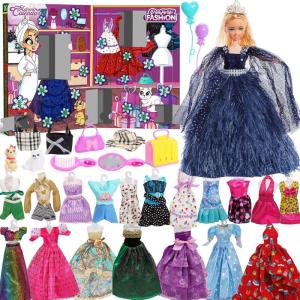 imageJOYIN 2021 Girls Chrismas Advent Calendar 24 Days Countdown to Calendar Girls Doll Accessories Collection Toys with Doll Dress Up Clothes for Kids Christmas Party Favor Gifts