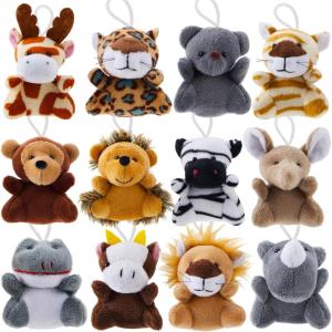 imageJOYIN 24 Pcs Mini Sea Animal Plush Toys Stuffed Sea Animal Bulk for Kids Birthday Party Favors Basket Stuff Pinata Fillers Goodie Bag Fillers School Prizes Valentines Day Party SuppliesSafari Animals