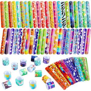 imageJOYIN 288 Pcs Slap Bracelets for Kids Bulk Wristbands with Animals Friendship Heart Galaxy Party Favors Classroom Prizes Birthday Exchanging Gifts Goodie Bag Stuffers