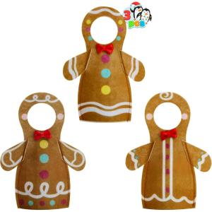 imageJOYIN 3 Packs Xmas Doll Clothing Gingerbread Set Christmas Accessories Outfits for Doll Decorations and Holiday Party