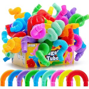imageJOYIN 36 Pack Pop Tubes Sensory Toys Small Fidget Toys Party Favors  9 Colors Creativity Learning ampamp Fun for Toddler Kids  Perfect for Halloween Goodie Bags Classroom School RewardLarge
