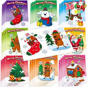 imageJOYIN 36 Pcs Christmas Coloring Books Bulk for Kids Mini Coloring Booklets in 9 Covers with 10 Characters for Christmas Party Favor Supplies Stockings Gifts Goodie Bags Stuffer Filler