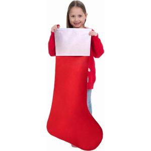 imageJOYIN 4 Packs 38quot Jumbo Christmas Stockings Giant Christmas Felt Large Hanging Red and White Stocking for Party Decorations Xmas Holiday Tree Decor
