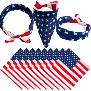 imageJOYIN 6 Pcs 4th of July Patriotic Bandanas American Flag Bandanas Headbands for Men ampamp Women 4th of July Bandana for Party Favors Independence Day Memorial Day Party Accessories