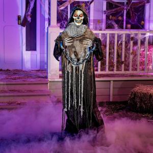 imageJOYIN 67quot Halloween Decorations Outdoor Scary Animatronics Clown Decor Clearance with LED Eyes and Creepy Sound Life Size Animated for Haunted House Lawn Yard PatioGrim Reaper