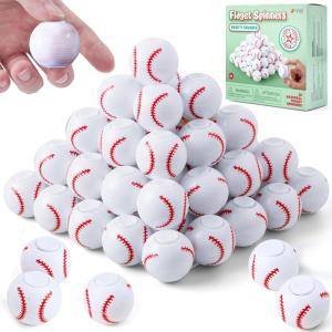 imageJOYIN 72 Pack Baseball Fidget Spinners for Kids Baseball Party Favors Fidget Toys Bulk Stress Balls Goodie Bags Stuffers for Birthday Party Treasure Box Toys for ClassroomBaseball