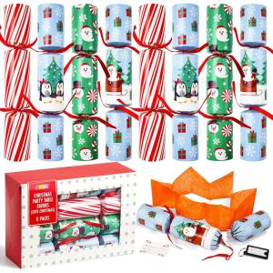 imageJOYIN 8 Pack Christmas Party Favor NonSnap Nutcrackers Design Party Table Favors with Holiday Party Favor Supplies for Kids and Adults Christmas Parties Dinners and HolidaysMerry Christmas