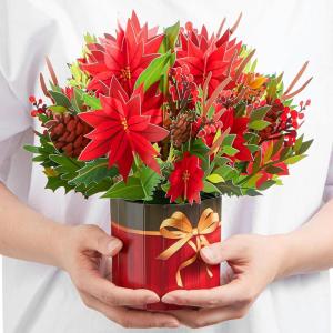 imageJOYIN Christmas 3D Forever Flower Greeting Cards Pop Up Cards with Envelopes Xmas Festive Pop Up Card for Family Members Christmas decor Warm Present Giving Thanksgiving and all occasionsVintage