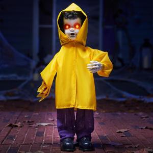 imageJOYIN Halloween Decorations Outdoor 34 Life Size Animatronics Ghost Decor Props with Glowing Eyes Sound Activated Party Supplies for Yard Lawn Haunted HouseRaincoat Boy