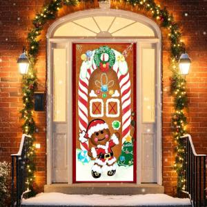 imageJOYIN Joiedomi Christmas Gingerbread Door Cover Window Banner Front Door Porch Sign Village Displays Christmas Indoor Outdoor Decor Holiday Winter House Decoration 72quotX 30quot3 PCS