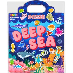 imageJOYIN Ocean Animals Reusable Sticker Book for Toddlers 3D Sticker Books for Kids 3 4 5 Travel Essentials Airplane Activity Toys Crafts Gifts Birthday GiftsOcean