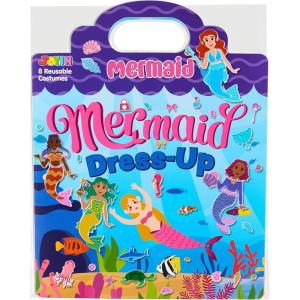 imageJOYIN Ocean Animals Reusable Sticker Book for Toddlers 3D Sticker Books for Kids 3 4 5 Travel Essentials Airplane Activity Toys Crafts Gifts Birthday GiftsMermaid