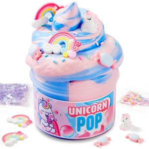 imageJOYIN Slime Party Favors Cocoa Mousse Cake Bear Slime  8 oz Soft NonSticky MessFree Stress Relief and Safe  Toys for Kids Classroom Reward Boys and Girls Birthday Gifts Party FavorsBubblegum Unicorn