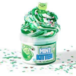 imageJOYIN Slime Party Favors Cocoa Mousse Cake Bear Slime  8 oz Soft NonSticky MessFree Stress Relief and Safe  Toys for Kids Classroom Reward Boys and Girls Birthday Gifts Party FavorsMint Kitten