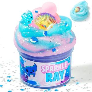 imageJOYIN Slime Party Favors Cocoa Mousse Cake Bear Slime  8 oz Soft NonSticky MessFree Stress Relief and Safe  Toys for Kids Classroom Reward Boys and Girls Birthday Gifts Party FavorsCloudfin Manta Ray