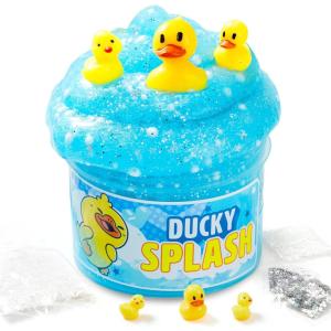 imageJOYIN Slime Party Favors Cocoa Mousse Cake Bear Slime  8 oz Soft NonSticky MessFree Stress Relief and Safe  Toys for Kids Classroom Reward Boys and Girls Birthday Gifts Party FavorsBubble Bath Duck