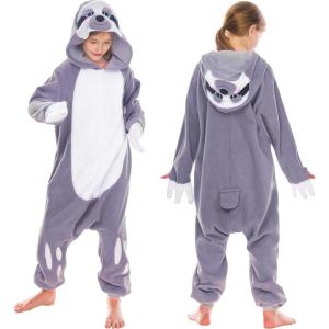 imageSpooktacular Creations Halloween Child Sloth jumpsuit Kids One Piece Grey Sloth Animal CostumeGray