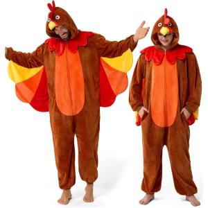 imageSpooktacular Creations Halloween Dalmatian Dragon Triceratop Unisex Pajama Adult Animal Costume Halloween Costume PartyRed Turkey