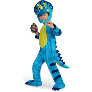 imageSpooktacular Creations Halloween Dinosaur Costume Toddler Triceratops Costume Kids with Egg for Baby Child Dress Up PartyBlue