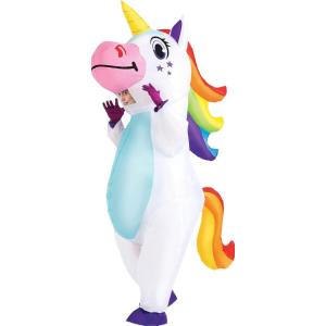 imageSpooktacular Creations Halloween Inflatable Costume Full Body Unicorn Blow Up Costume for Adult Holiday Themed Cosplay PartyWhite