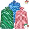imageJOYIN 3 Large Red Christmas Plastic Gift Bags 56x36 with Gift Tags for Xmas Parties Giving Xmas Holiday Jumbo Oversized Bag Party Favors Supplies Gift Wrapper Heavy Duty bagsRedBlueGreen