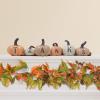 imageTHANKS pumpkin decoration  Thanksgiving 6 pcs Handpainted pumpkins fall house decor for Thanksgiving Harvest Day tabletop collection kitchen living room bedroom