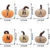 imageTHANKS pumpkin decoration  Thanksgiving 6 pcs Handpainted pumpkins fall house decor for Thanksgiving Harvest Day tabletop collection kitchen living room bedroom
