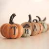 imageTHANKS pumpkin decoration  Thanksgiving 6 pcs Handpainted pumpkins fall house decor for Thanksgiving Harvest Day tabletop collection kitchen living room bedroom