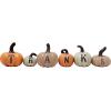 imageTHANKS pumpkin decoration  Thanksgiving 6 pcs Handpainted pumpkins fall house decor for Thanksgiving Harvest Day tabletop collection kitchen living room bedroom