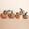 imageTHANKS pumpkin decoration  Thanksgiving 6 pcs Handpainted pumpkins fall house decor for Thanksgiving Harvest Day tabletop collection kitchen living room bedroom